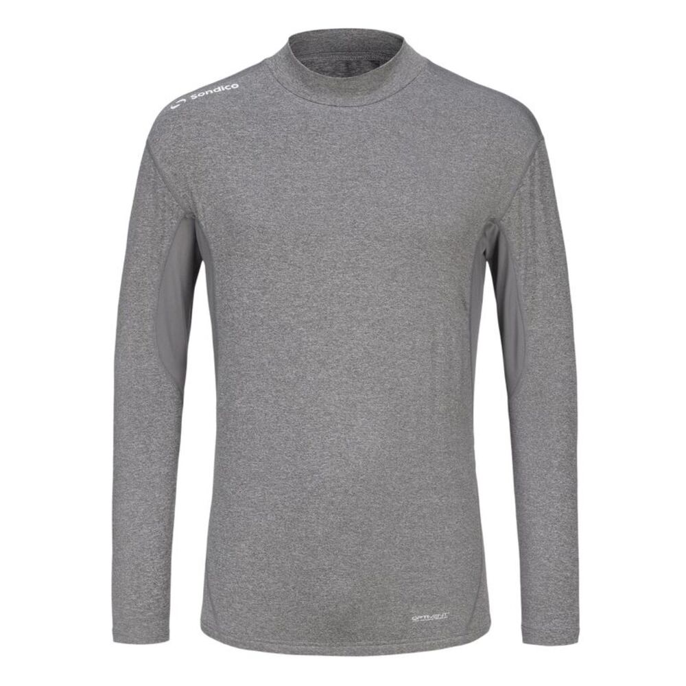 Sondico Mens Mock Neck Base Layer Top / Gray